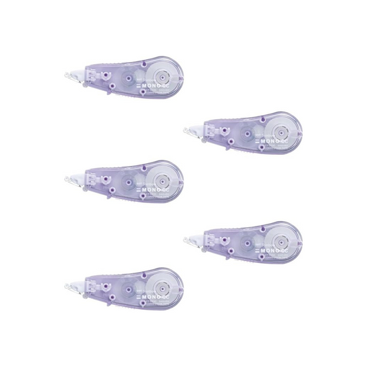 TOMBOW CT-CC5C62-5P Pencil Correction Tape 0.2 inch (5 mm) MONO Mono CC (Mini Size, High Adhesion Tape), Single Use Type, 16.4 ft (6 m), Blue Green, 5 Pieces