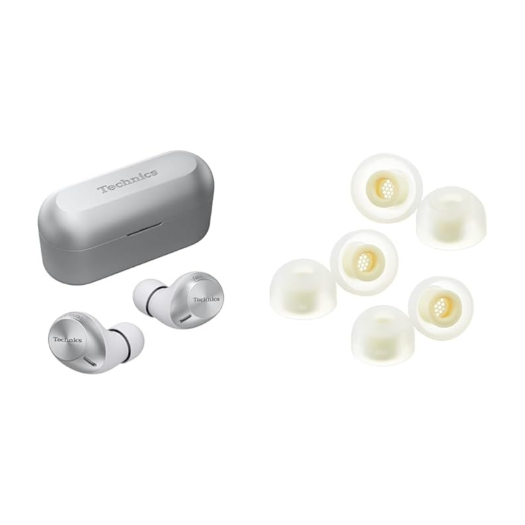 Panasonic Technics EAH-AZ40M2-K Wireless Earphones Black + AZLA SednaEarfit MAX (1 Pair of Eartips MS/M/ML Size Each)