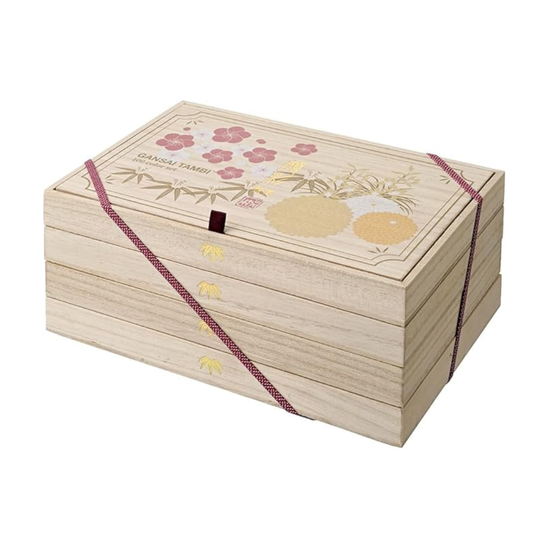 Kuretake MC20/100WD3 Painting, Face Sainting, Paulownia Box, 100 Color Set