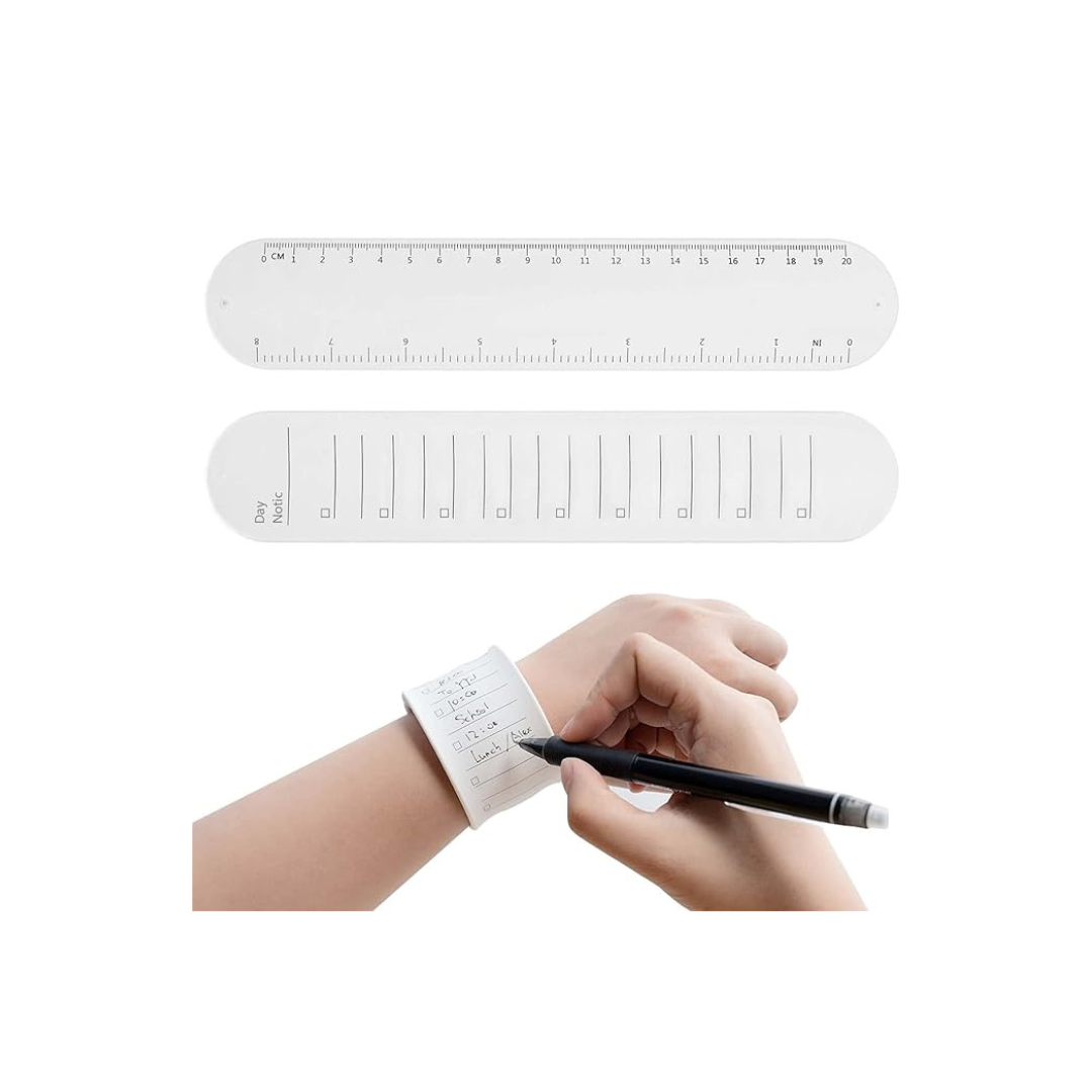 Wristband Memo Wearable Memo Reusable Silicone Wrist Wrapping Message Memo Wrist Band Memo Memo Stationery Notepad for Arm (1 Piece)