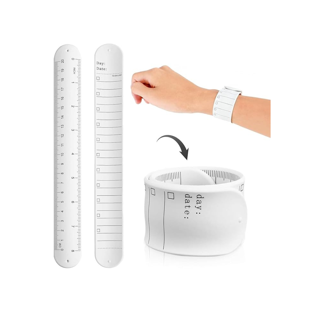 WEMO Wearable Memo Pad 2 Pack Wristband Memo Wrap Around Your Arm Wrist Band Memo Waterproof Easy to Carry Not Fall Off