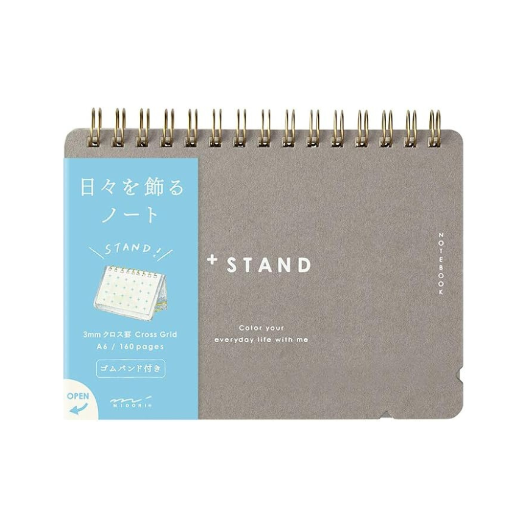 Midori 13806006 Notebook, A6 Plus Stand, Cross Ruled