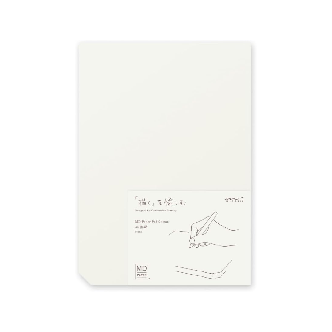 Midori MD Paper Pad, Cotton A5, Unlined