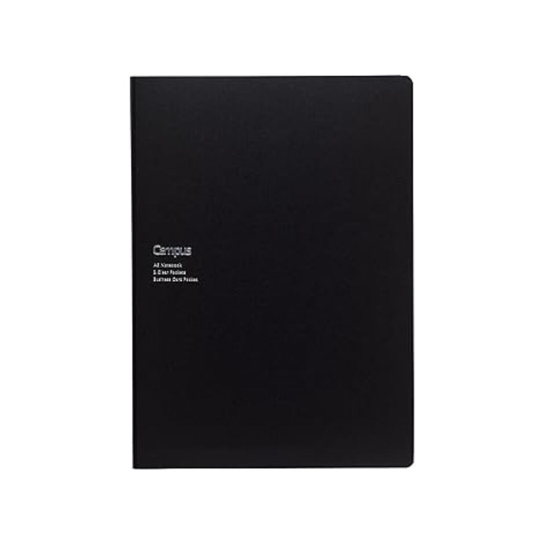Kokuyo Notepad Cover with Document File, Includes 1 Campus Notebook, A5, Black Note-615B-D