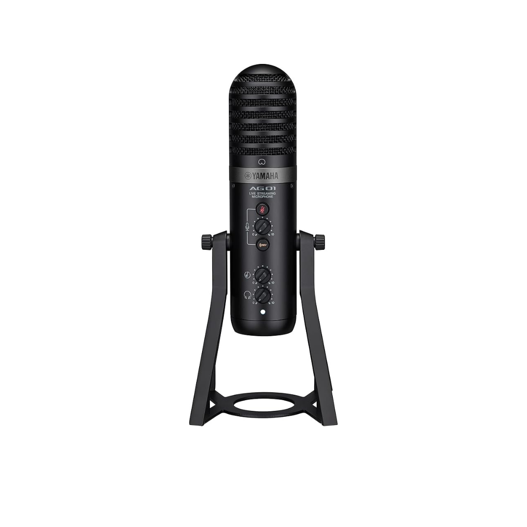 Yamaha AG01 B Live Streaming Microphone with Integrated Microphone USB Microphone Black
