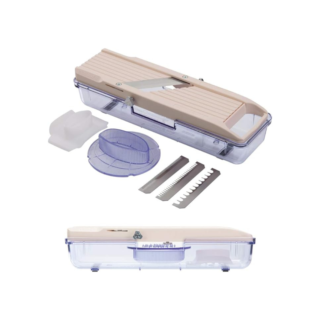 Benriner 10-DX-I All-Purpose Vegetable Cooker Deluxe Set, Ivory