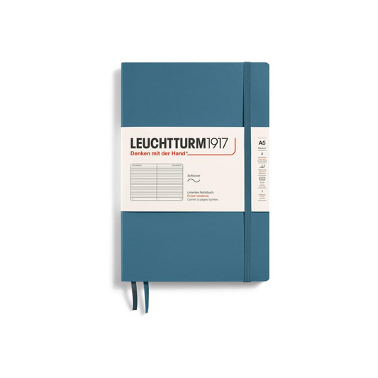 Leuchtturm Notebooks Stone Blue Softcover Medium (A5) Horizontal Ruled 363400