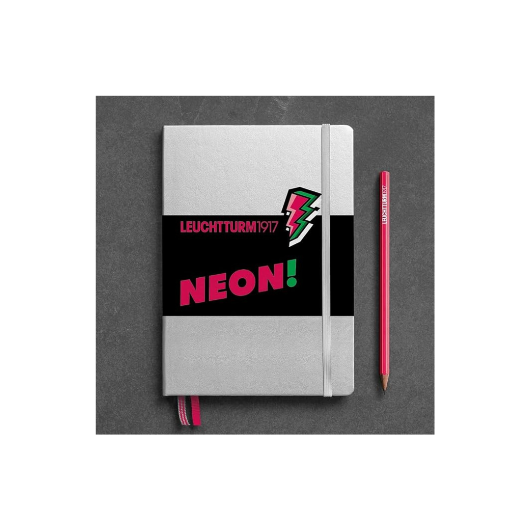 Leuchtturm Notebook A5 Dot Grid Neon Pink 361392