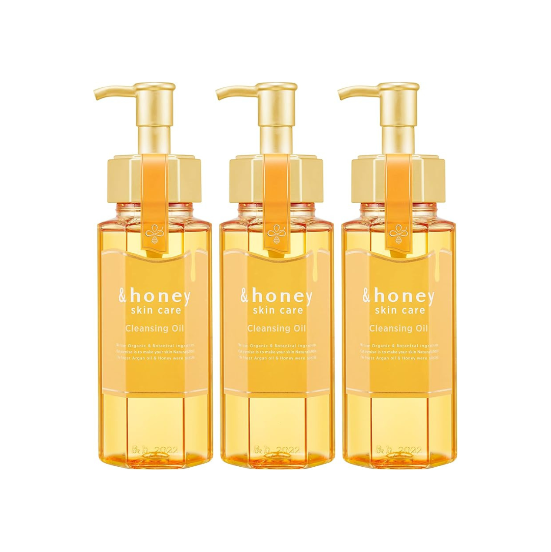 & Honey Cleansing Oil, 6.1 fl oz (180 ml), Set of 3 "Honey Beauty Cleansing"