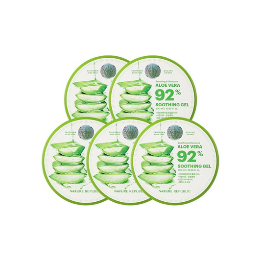 NATURE REPUBLIC Moisturizing Aloe Suding Gel 92% (5 Pieces)