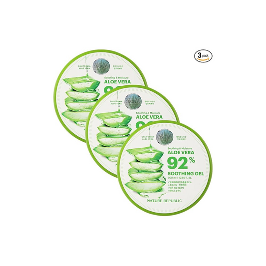 NATURE REPUBLIC Moisturizing Aloe Suding Gel 92% (3 Pack)