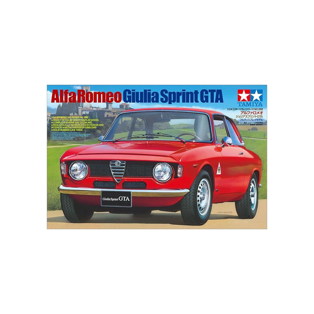 Tamiya 24188 1/24 Sports Car Series No.188 Alfa Romeo Julia Sprint GTA Plastic Model