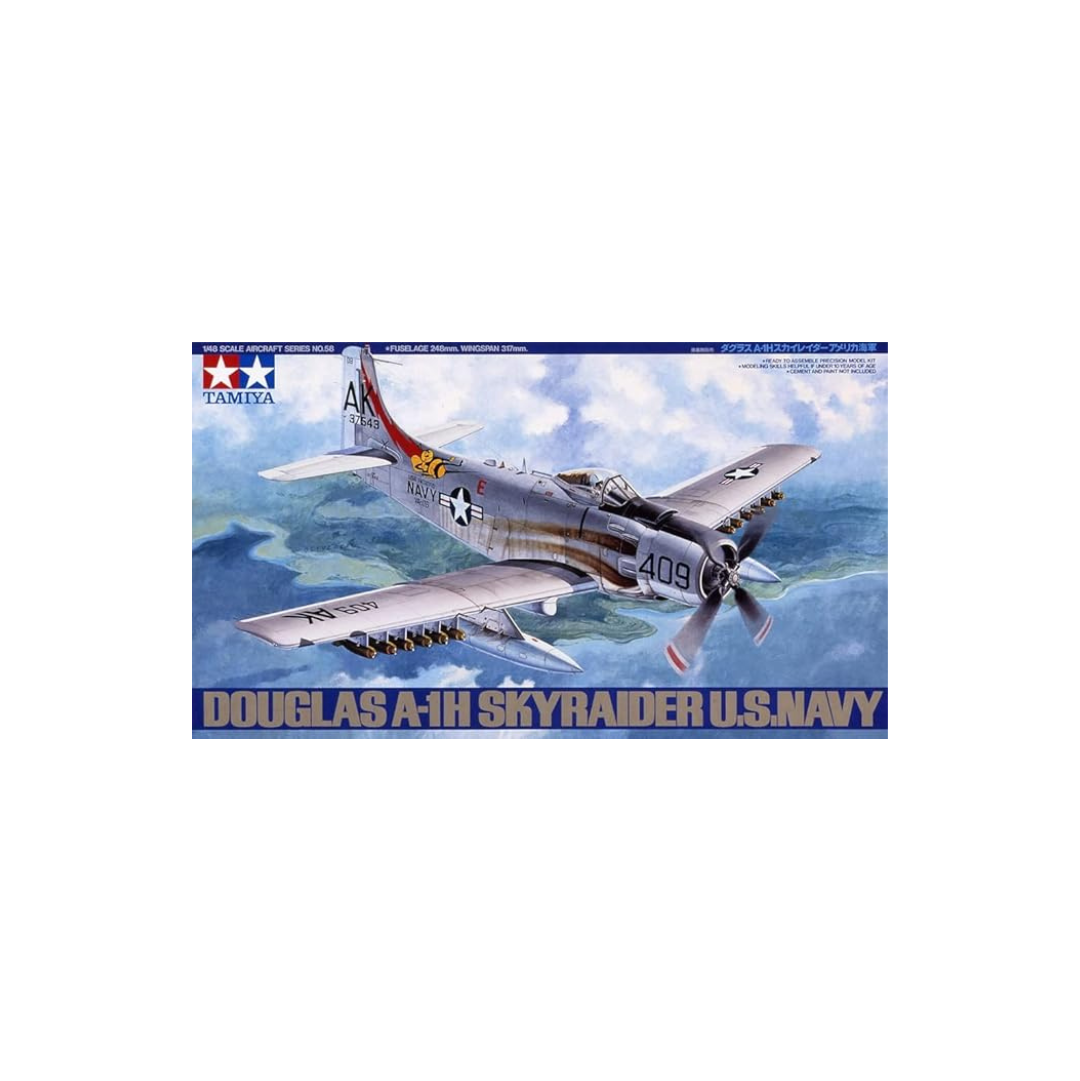 Tamiya 1/48 Masterpiece Series No.58 US Navy Douglas A-1H Skyradar Plastic Model 61058