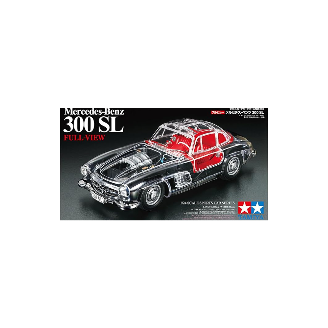 Maquette Mercedes Benz 300 SL carrosserie transparente - échelle 1/24 Maquette Mercedes Benz 300 SL carrosserie transparente - échelle 1/24