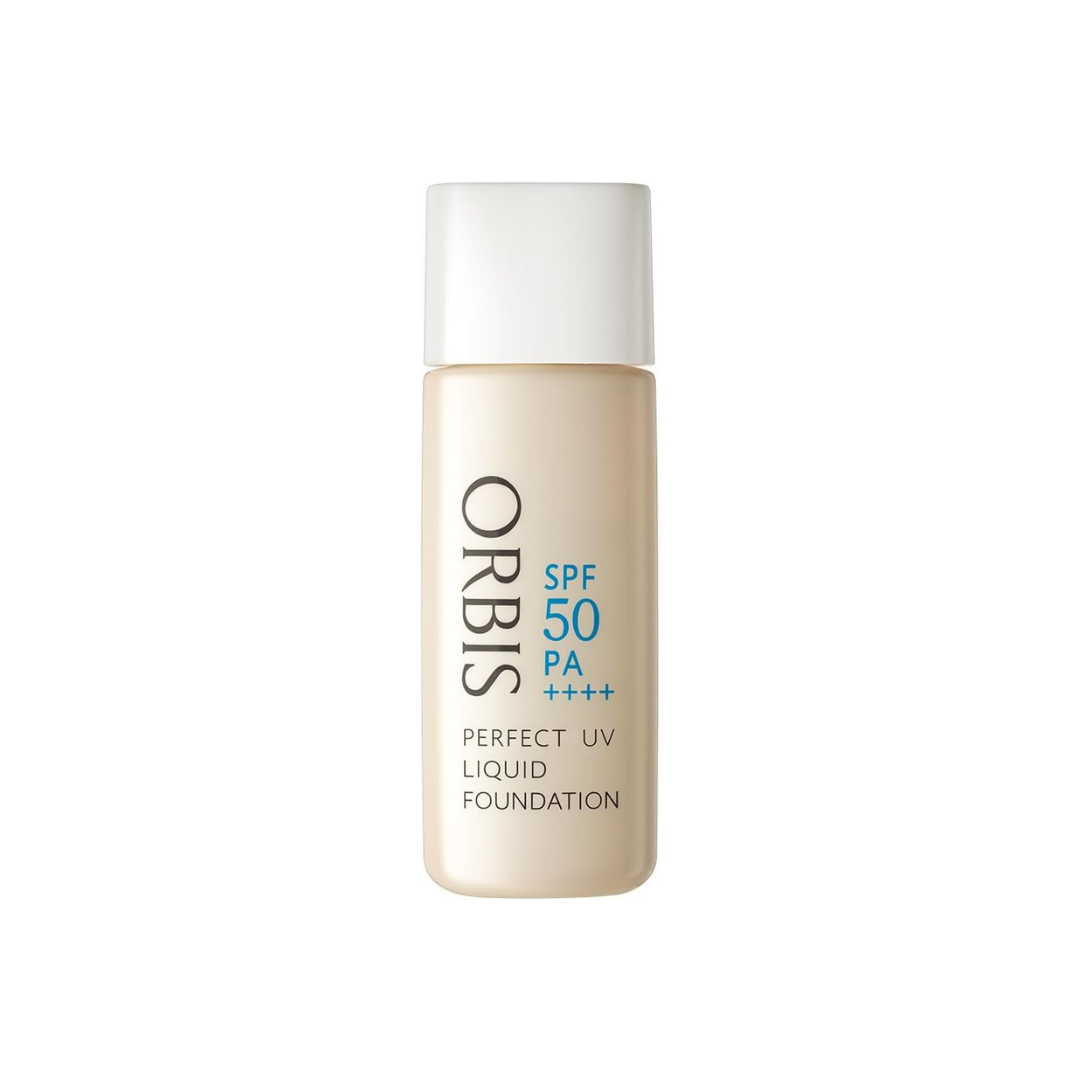 Orbis Perfect UV Liquid Foundation, Natural 02, 1.0 fl. oz. (30 mL), SPF 50, PA++++ (Average skin tone)