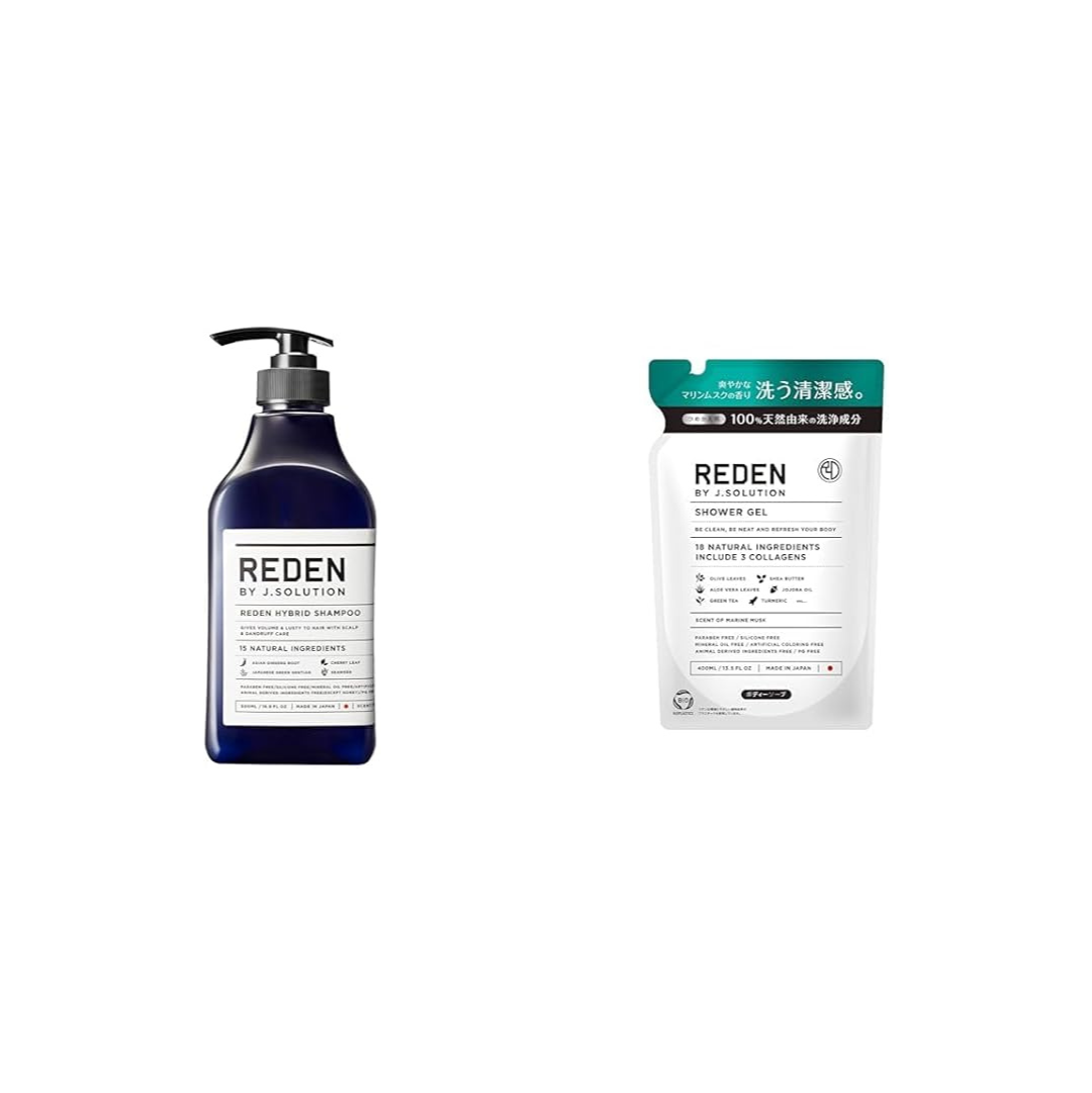 Reden Hybrid Shampoo + Reden Body Soap, Refill, Marine Musk Scent