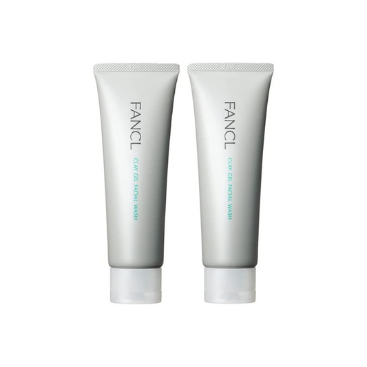 FANCL Mud Gel Facial Wash  Face Wash, Additive-Free (Square Plug, Pores, Strawberry Nose, Dark Heads), Facial Cleansing Gel, Face Cleanser, Mud Pack set of 2