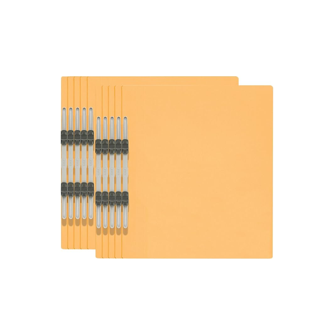 PLUS Flat Plastic File Binder, A4-S, yellow