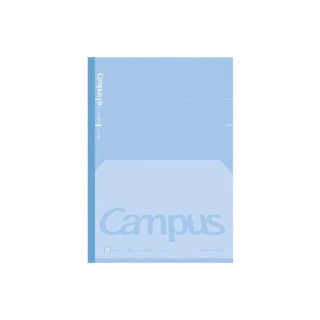 Kokuyo Campus Fields Flat Notebook, Dot B, 0.2 inch (6 mm) Ruled, Semi B5, 30 Sheets, 35 Lines, Blue, Japan Import (NO-FL3CBT-B)