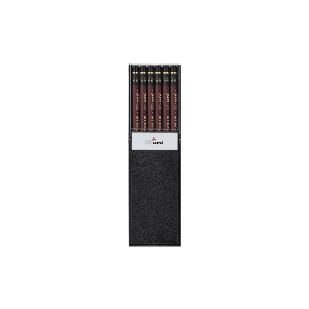 Uni Wooden Pencil, 2H, Box of 12 (HU2H)