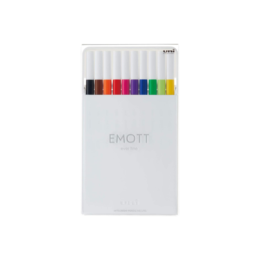 UNI MITSUBISHI OSAMA PEMSY10C.NO1 Mitsubishi Pencil, Water-Based Pen, EMOTT, 10 Colors, No.1