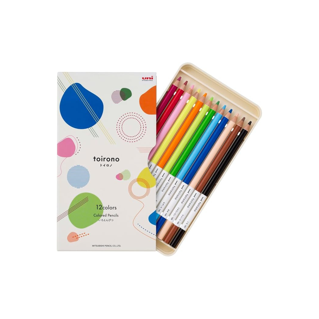 Mitsubishi Pencil uni Colored Pencil, toirono Toirono, 12 Color Set TR12C