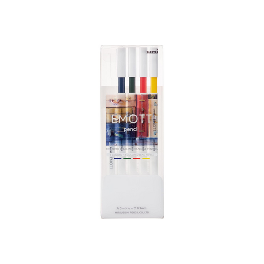 Mitsubishi M9EM4CL.NO3 Mechanical Pencil, EMOTT Pencil, Color Lead Sharp, 0.9, 4 Colors, No. 3, Nostalgic Color