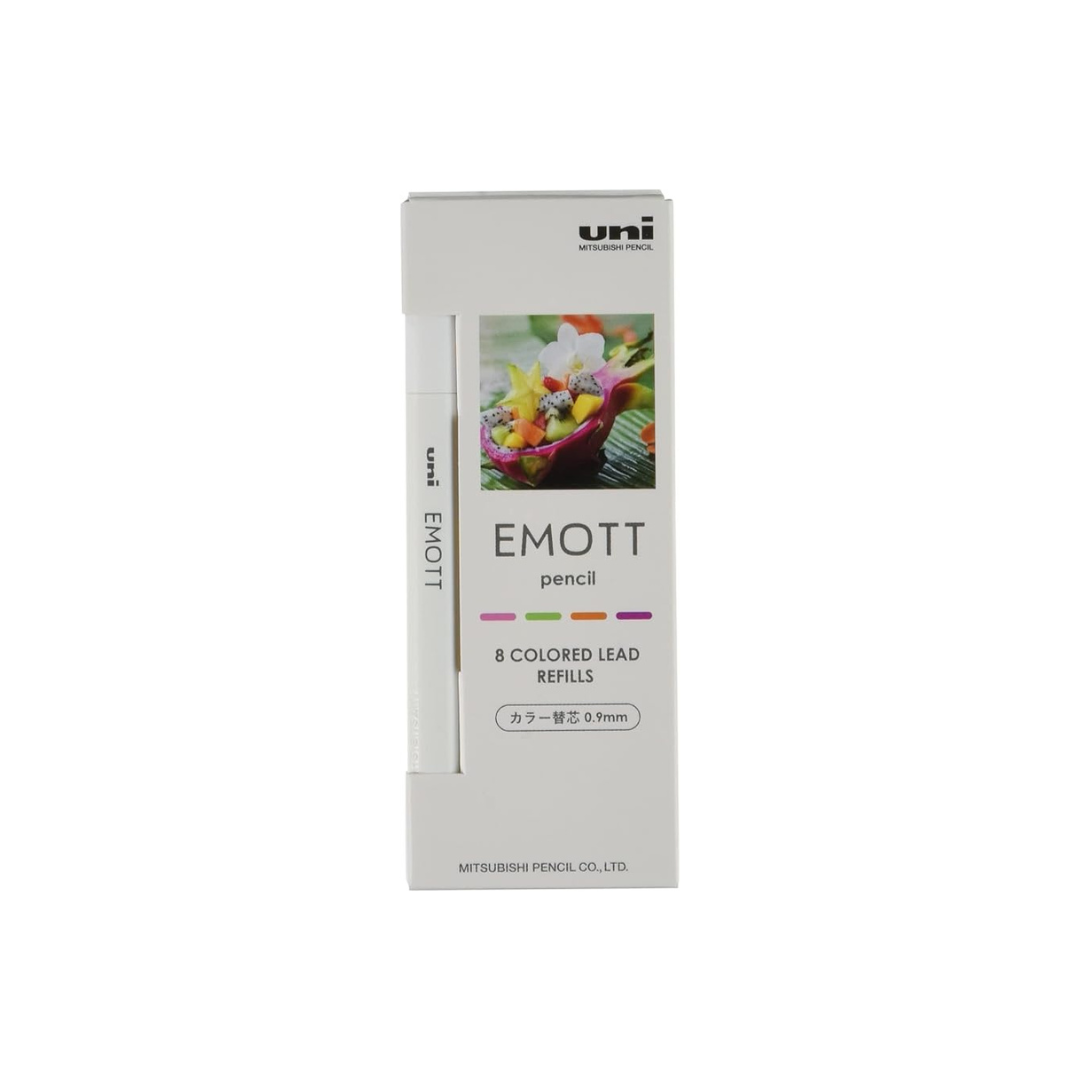 Mitsubishi Pencil Leads EMOTT Mechanical Pencil 0.9 4 Colors No.2 Tropical Color 10 Pieces Hako ULE09MIX.NO2