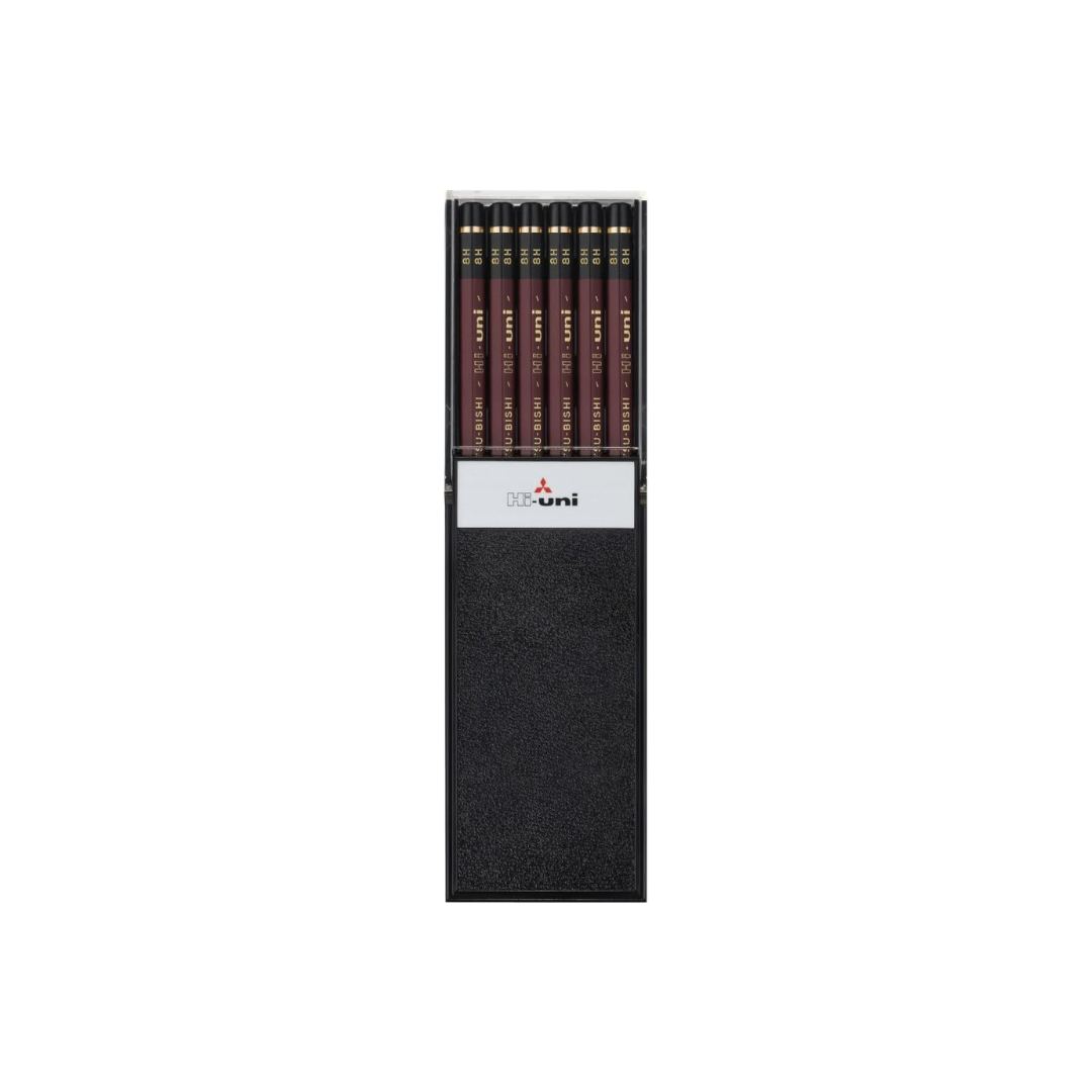 Uni Wooden Pencil, 8H, Box of 12 (HU8H)