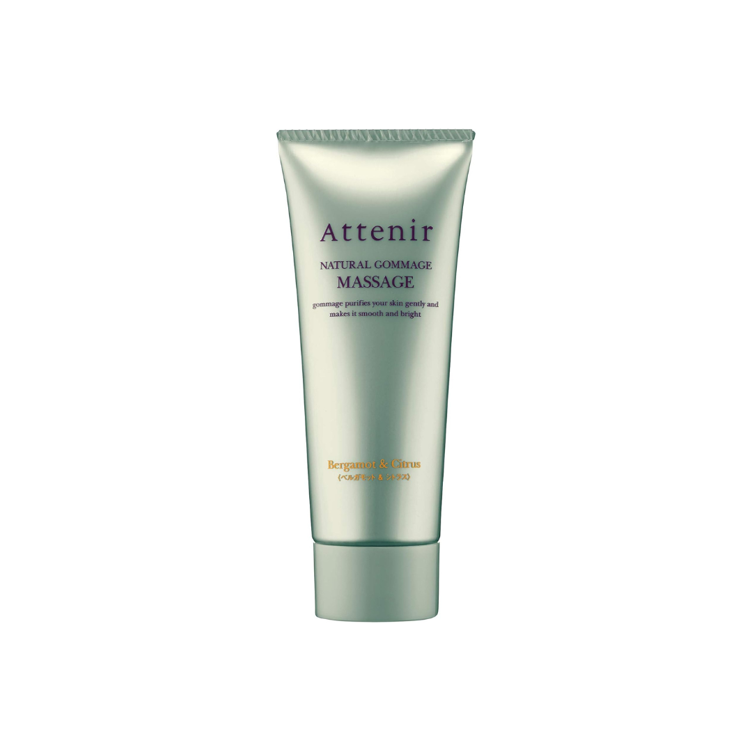 ATTENIR Natural Gomage Massage (Bergamot & Citrus Scent/100g) Exfoliating Facial Cleanser, Pores Peeling