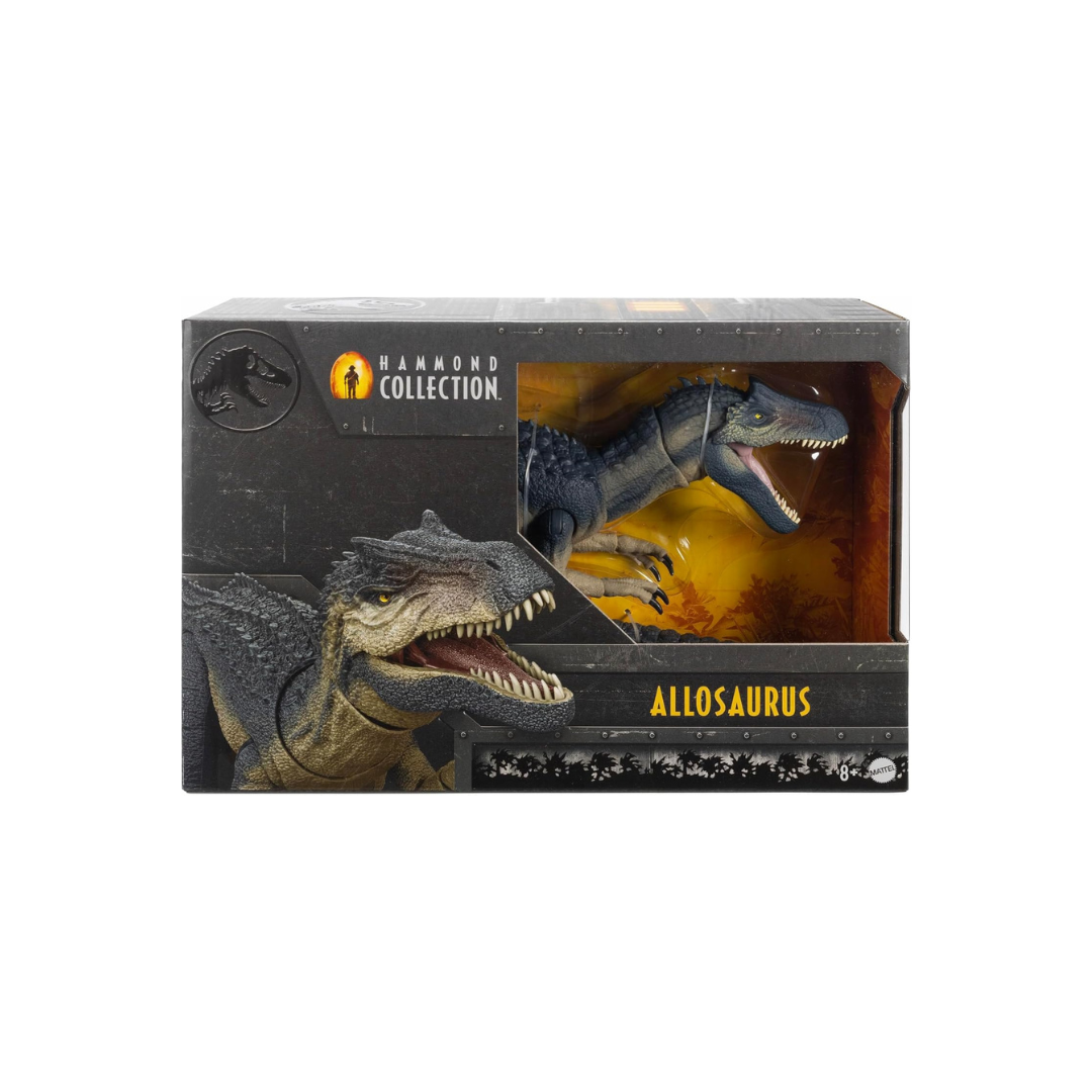 Mattel Jurassic World JCG13 Hammond Collection Allosaurus Figure, Dinosaur Toy, Total Length: Approx. 20.7 inches (52.7 cm), Age 8 and Up Gray