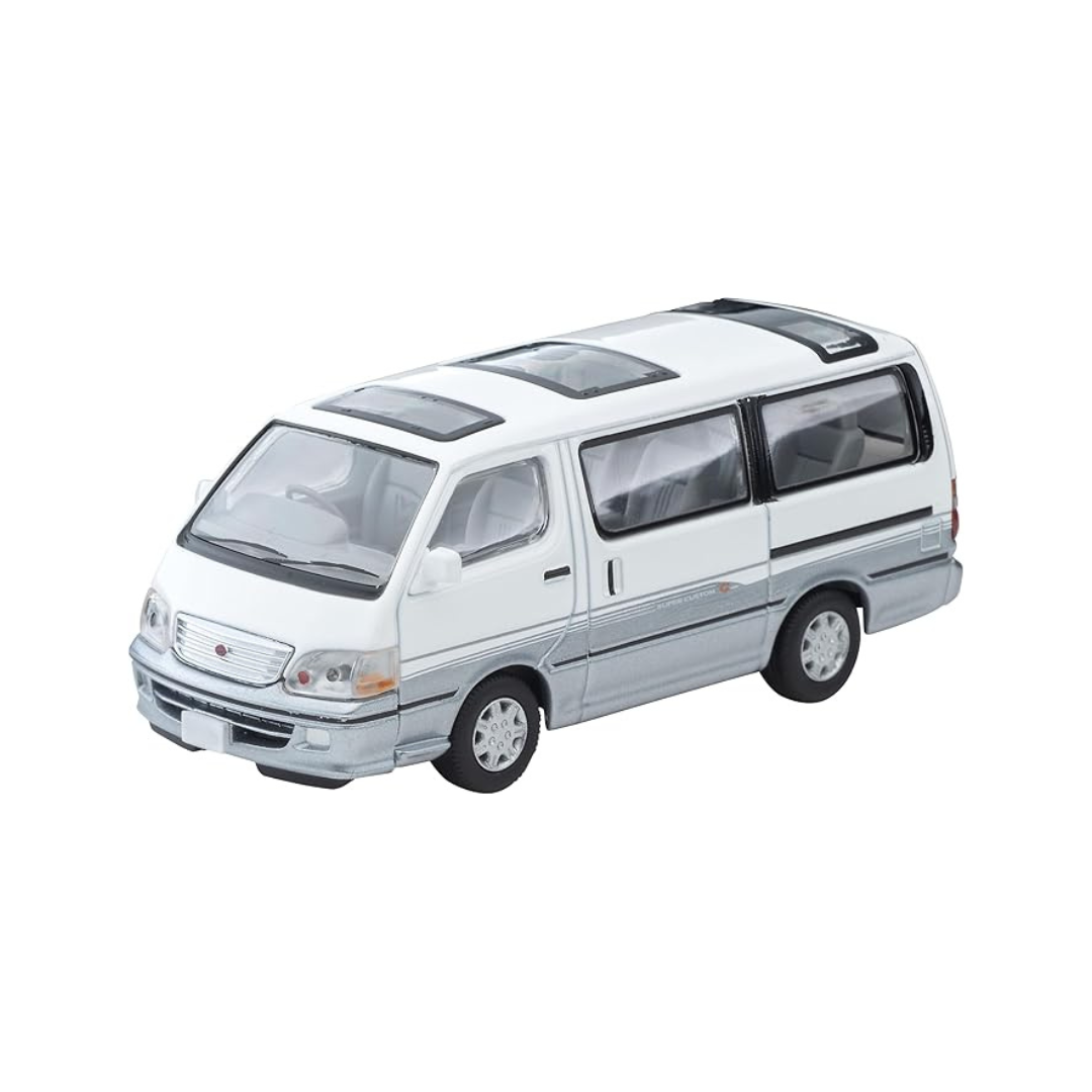 Tomica Limited Vintage Neo 1/64 LV-N216d Toyota HiAce Wagon Super Custom G White/Silver 2001 Model Toy Car, Assembled Product