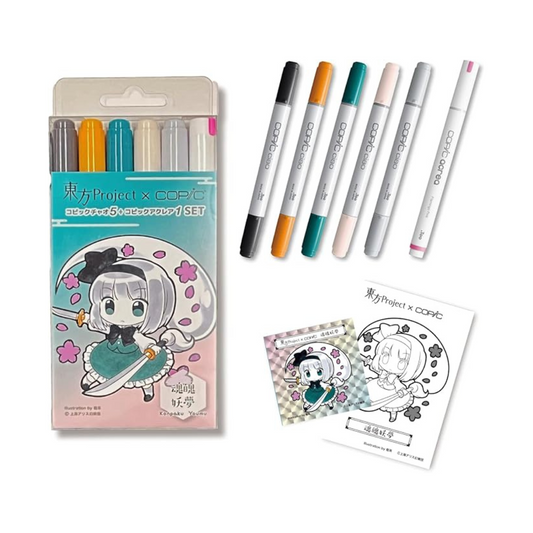 COPIC Too Touhou Project x Copic Touhou Soul Yomu Set Ciao Aclair with Coloring Book