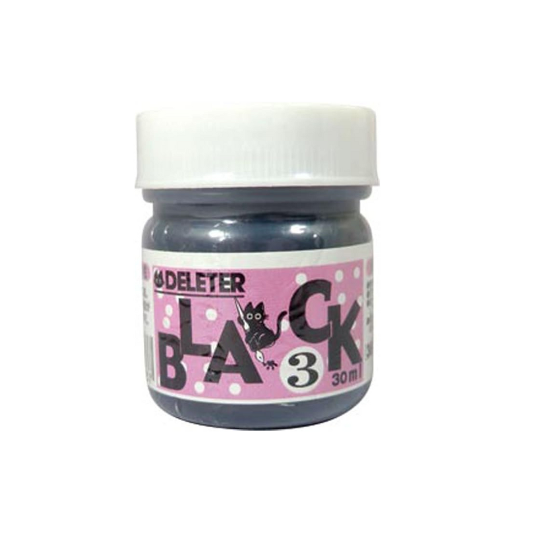 Deleter Manga Ink - 30 ml Bottle - Black 3 (Waterproof with Matte Finish)