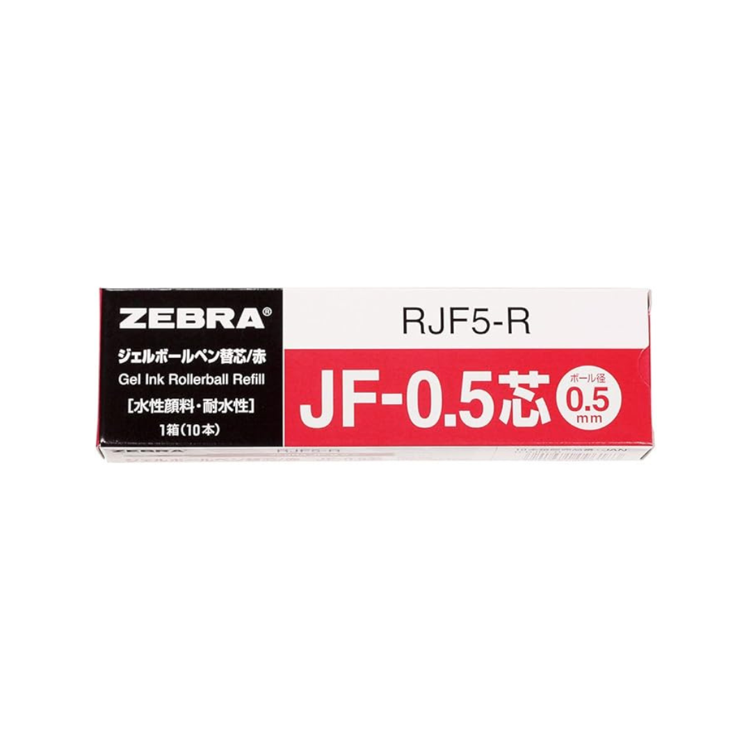 ZEBRA Refillable Gell Ball Pen JF 0.3 mm, Red