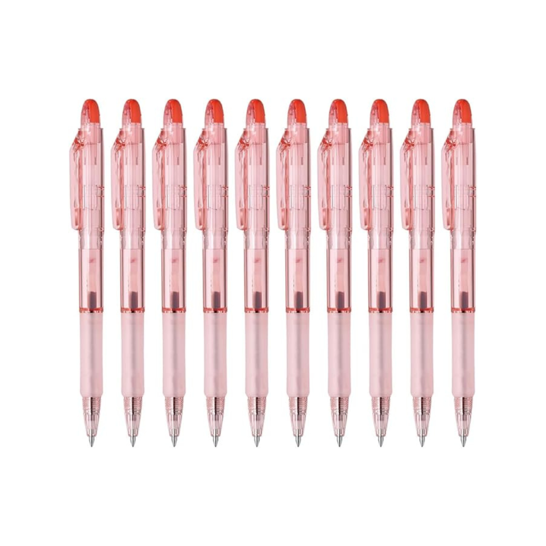 Zebra Ballpoint Pen Gym Knock with Bio Tube 0.7mm Sunrise Coral 10pcs B-BI-KRB-SC
