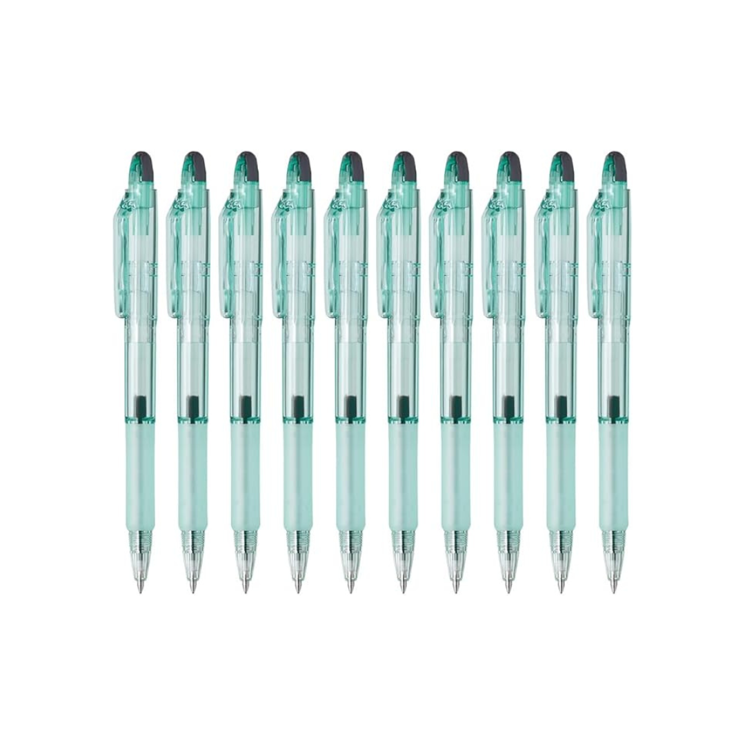 Zebra B-BI-KRB-OBG Ballpoint Pen Gym Knock with Bio Tube 0.7mm Ocean Blue Green 10pcs