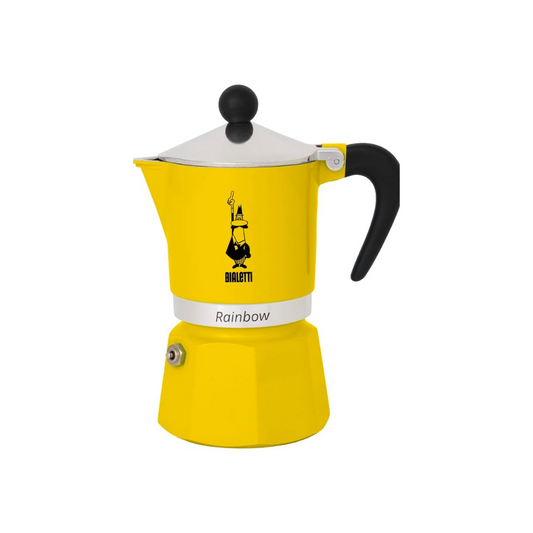 Bialetti Rainbow - Stove Top Espresso Coffee Maker - Yellow - 1 Cup
