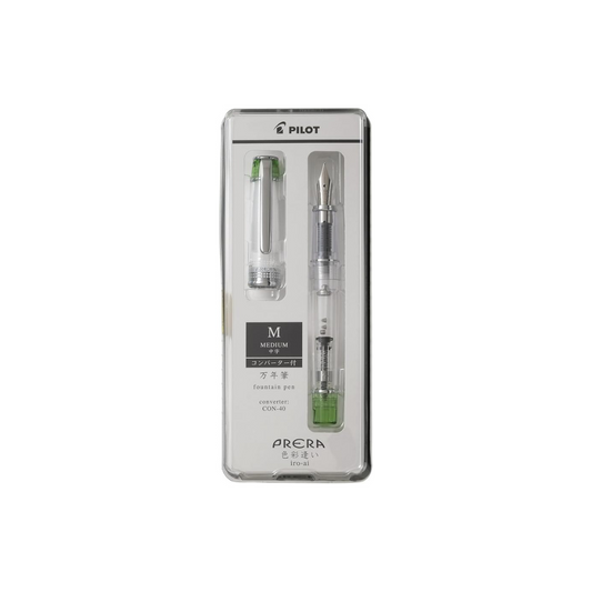 PILOT PFPR1TLGM Pen, Prera PRERA Color Fountain Pen, Medium Point, Transparent Light Green