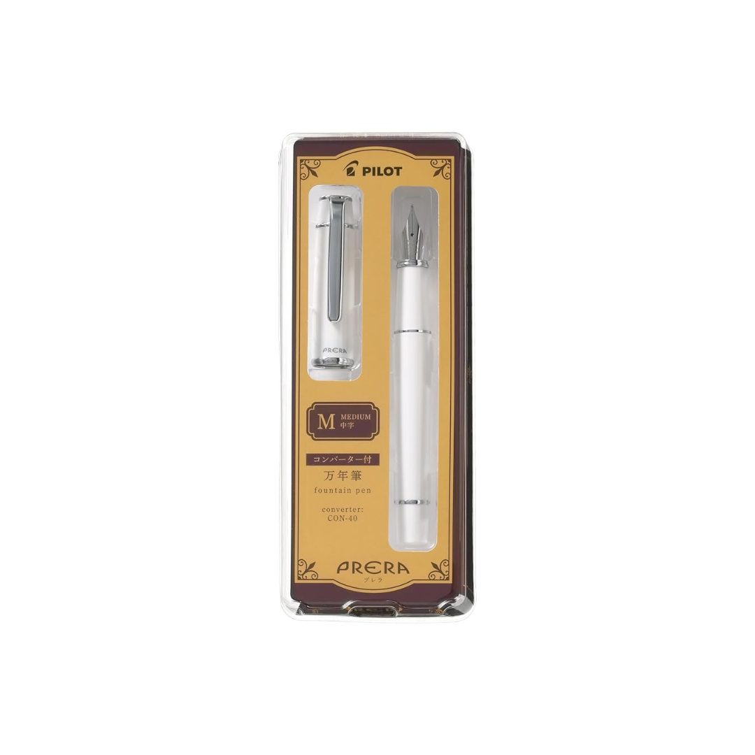 PILOT PFPR1OWM PRERA M Medium Point Off White Fountain Pen