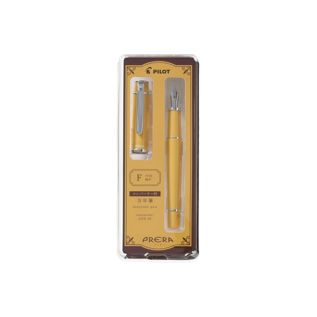 PILOT PRARA F Fountain Pen, Fine Point, Warm Yellow, PFPR1WYF