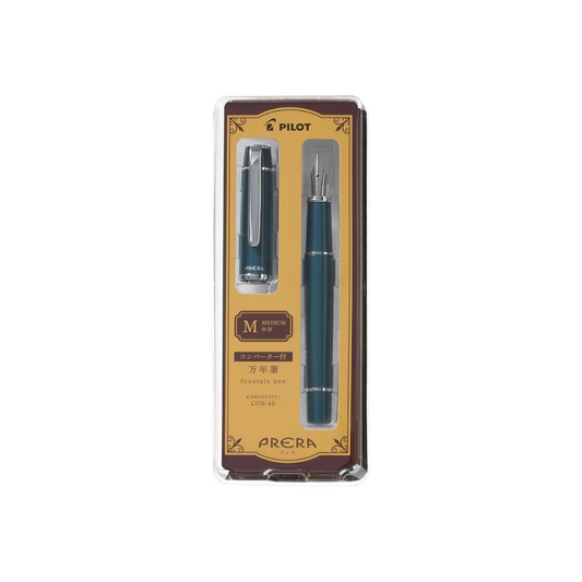 PILOT PFPR1DTQM PRERA M Medium Point Dark Turquoise Fountain Pen