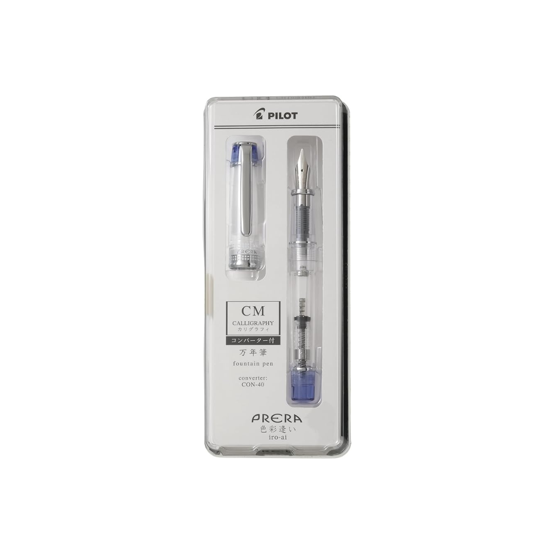 PILOT PFPR1TLCM Fountain Pen, Prera Prera, Coloring, Calligraphy, Transparent Blue
