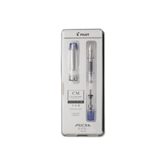 PILOT PFPR1TLCM Fountain Pen, Prera Prera, Coloring, Calligraphy, Transparent Blue