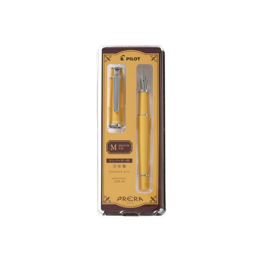 PILOT PRERA M Medium Point Warm Yellow PFPR1WYM Fountain Pen