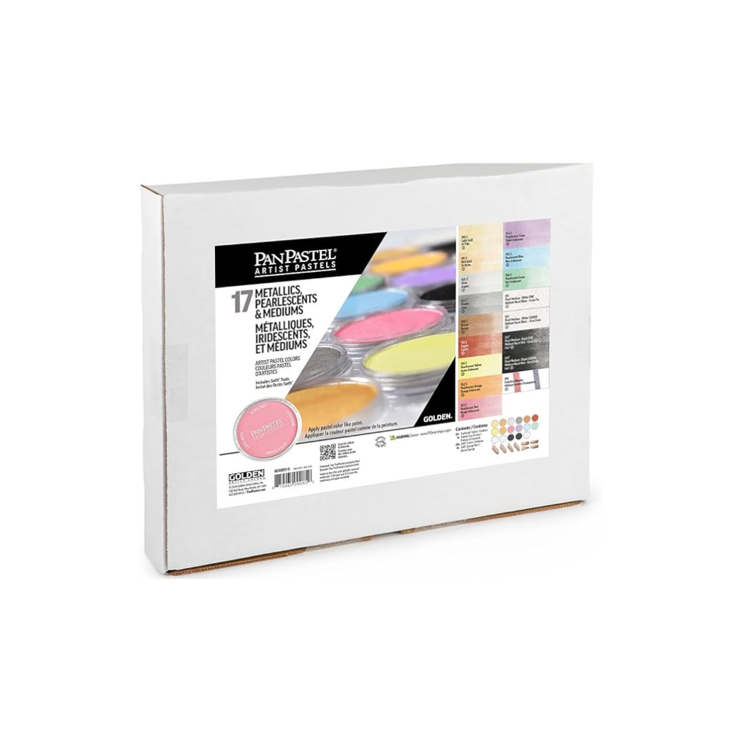 Panpastel 30817 Metallic & Pearl & Medium 17 Color Set 318460