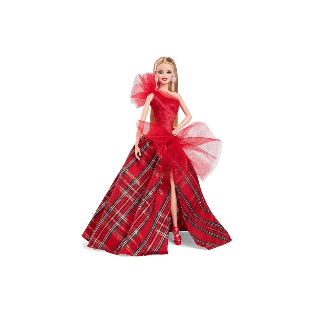 Barbie Holiday Barbie Blonde House Signature Black Dress Up Doll 3 Years Old Red HRM61