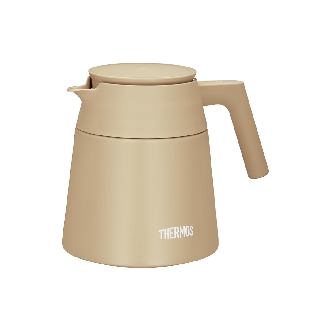 Thermos TTF-720 CL Vacuum Insulated Coffee Server, Cafe Latte, All Parts, Dishwasher Safe, Coffee Dripper Compatible, Magic Bottle Structure, Hot and Cold Retention