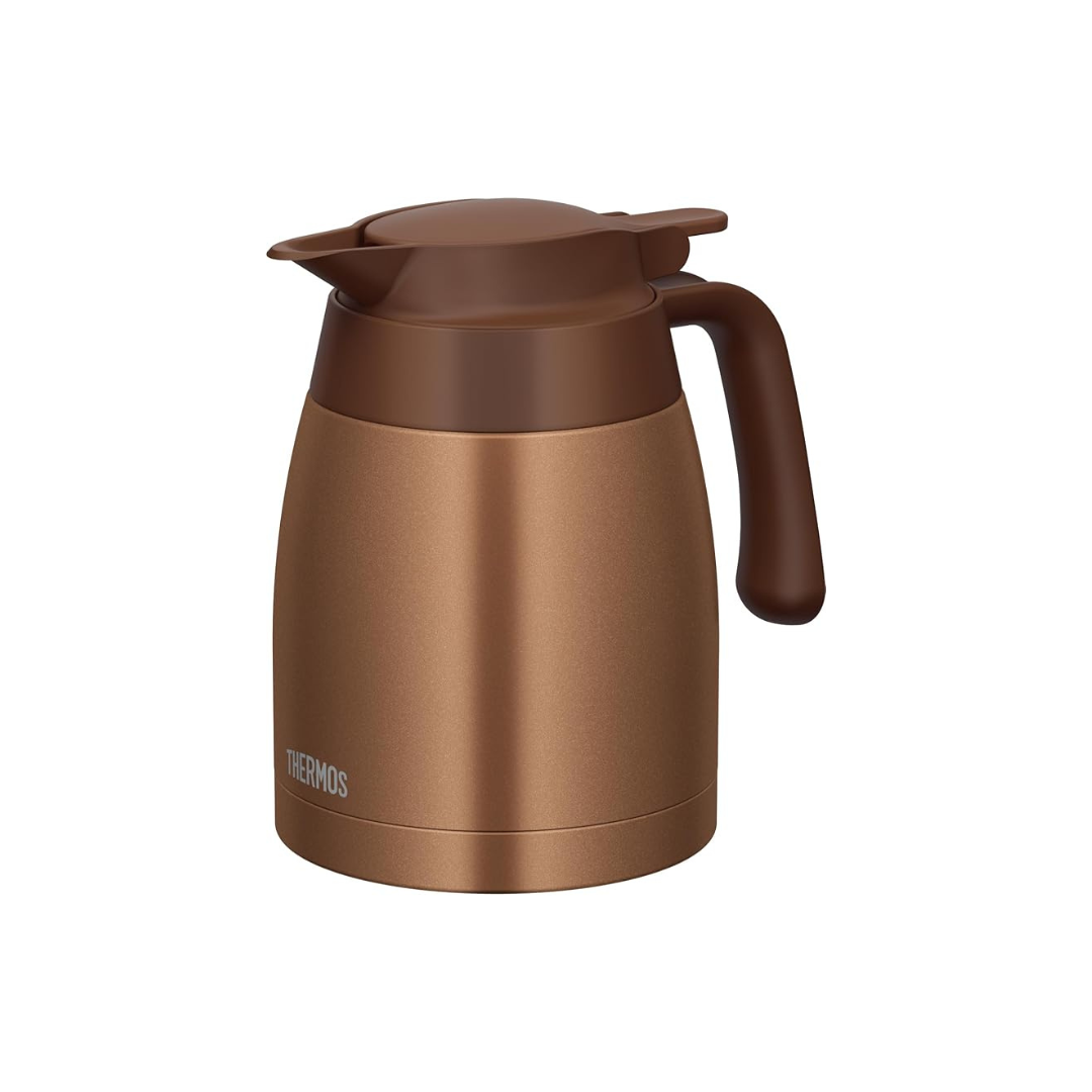 Thermos TTB-1001 BWG Stainless Steel Pot, Brown Gold, Insulated Tabletop Pot, Vacuum-Sealed Bottle Structure, Keeps Contents Hot or Cold