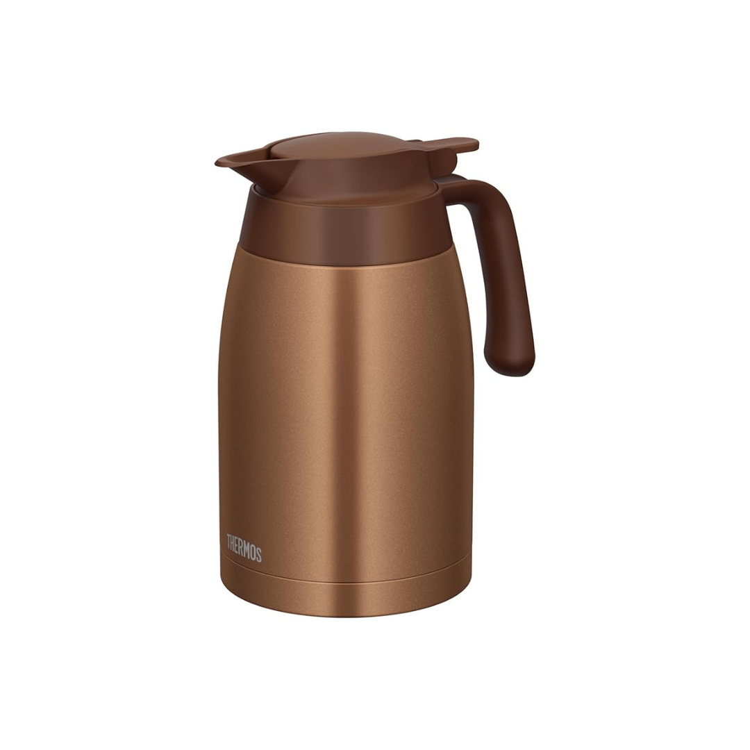 Thermos TTB-1501 BWG Stainless Steel Pot, Brown Gold, Insulated Tabletop Pot, Vacuum-Sealed Bottle Structure, Keeps Contents Hot or Cold